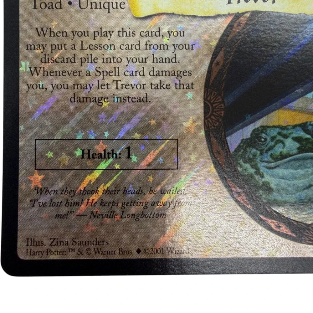Harry Potter TCG Trevor 30/80 Quidditch Rare Foil Trading Card 2001 Vintage